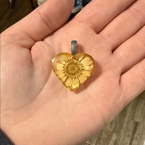 Heart-Shaped Yellow Pendant
